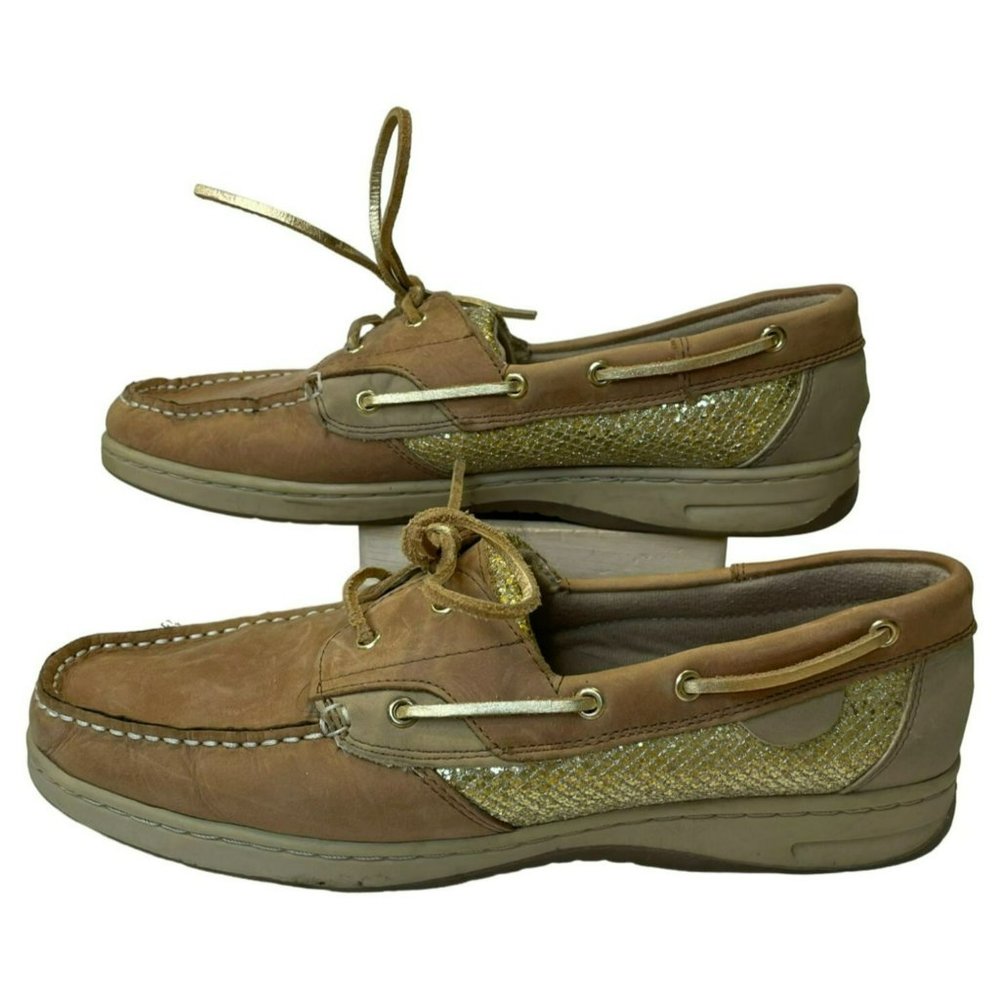 Maui Island Women's  Goldfish Comfort Leather Boat Shoes Size 11W